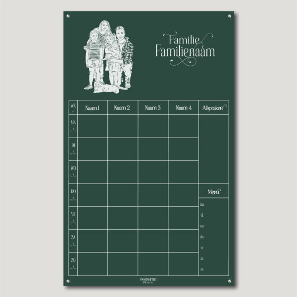 Planbord Familie Illustratie Staand