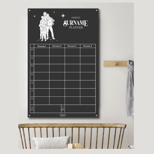 Planbord Familie Illustratie Staand - Afbeelding 3