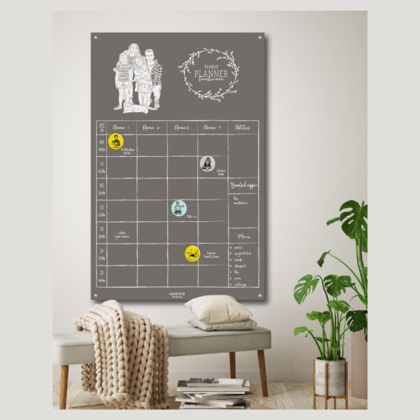 Planbord Familie Illustratie Staand - Afbeelding 4