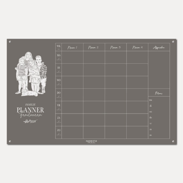 Planbord Familie Illustratie Liggend
