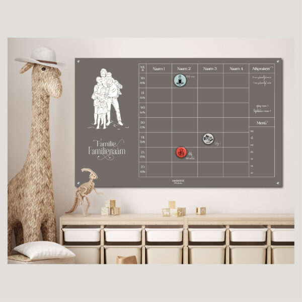 Planbord Familie Illustratie Liggend - Afbeelding 4