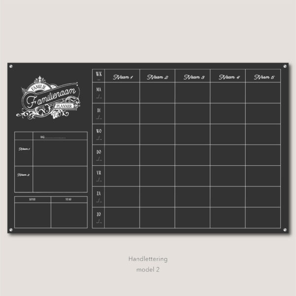 Planbord Handlettering Liggend - Afbeelding 2